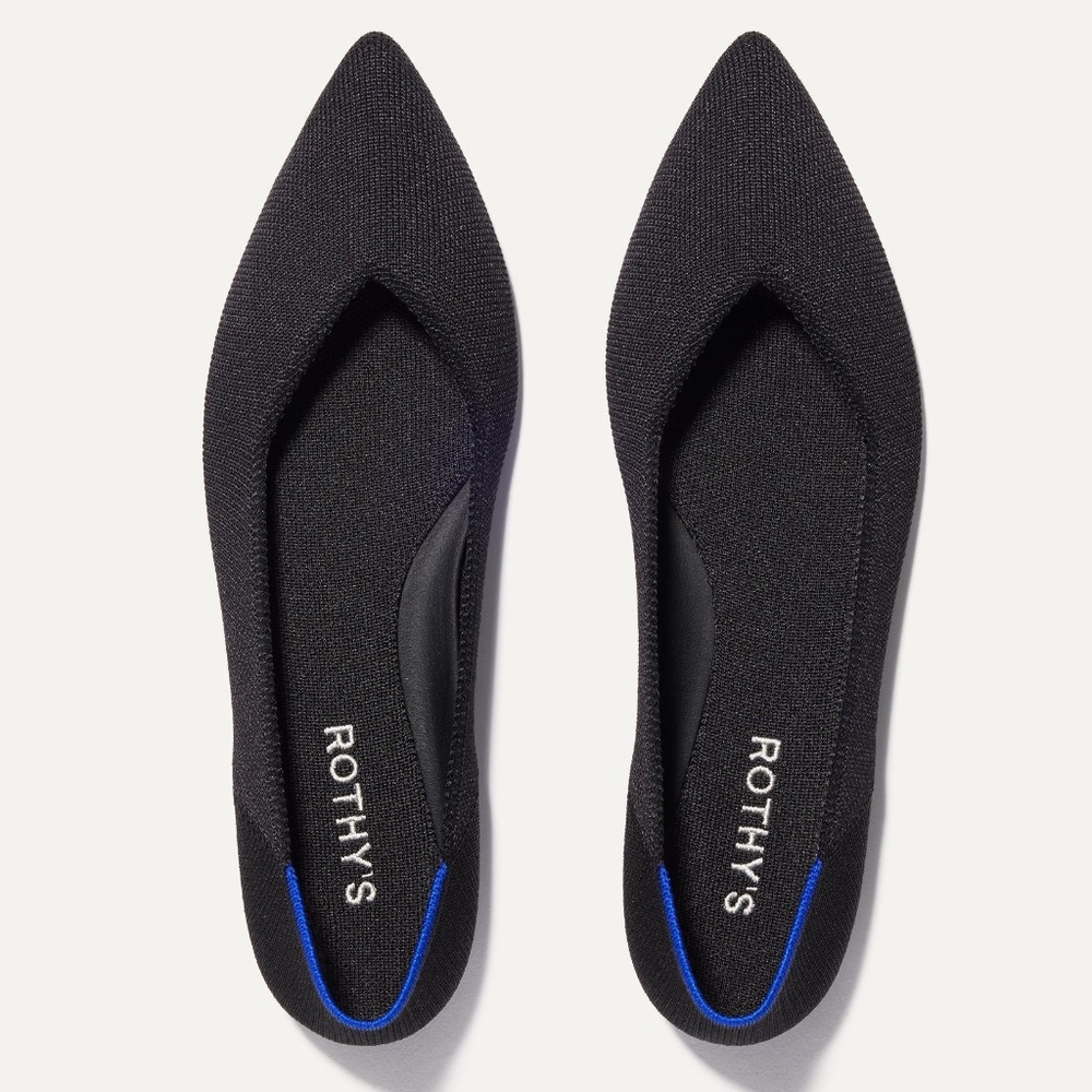 Rothy's The Point- Black Size W7.5